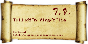 Tulipán Virgília névjegykártya